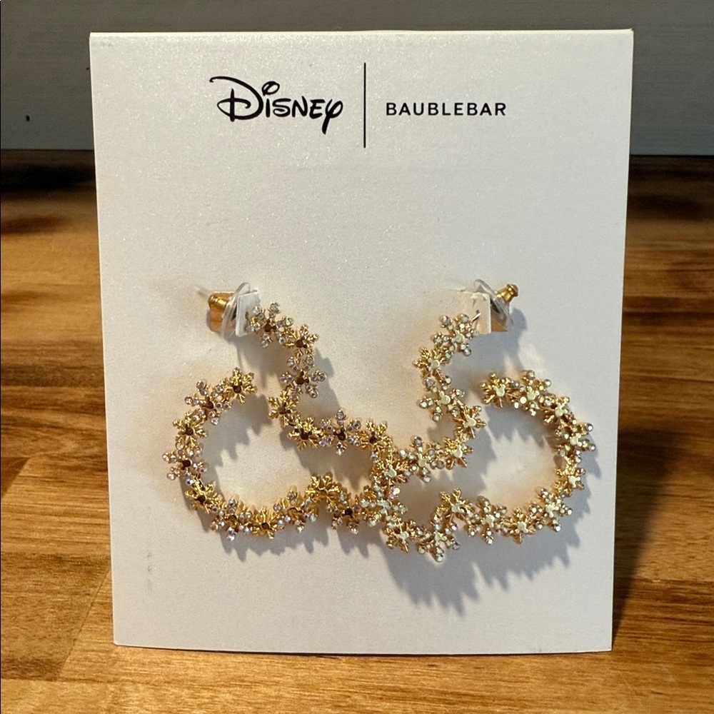 BaubleBar Disney Mickey Mouse Let It Glow Earrings-Statement Snowflake Earrings - Picture 3 of 7